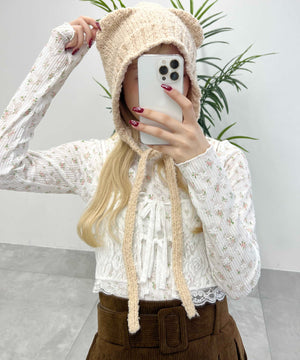 クマミミニットキャップ