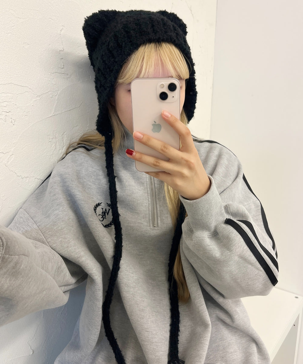 クマミミニットキャップ