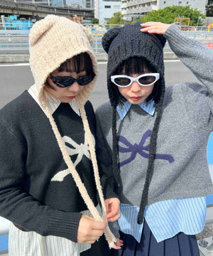 クマミミニットキャップ