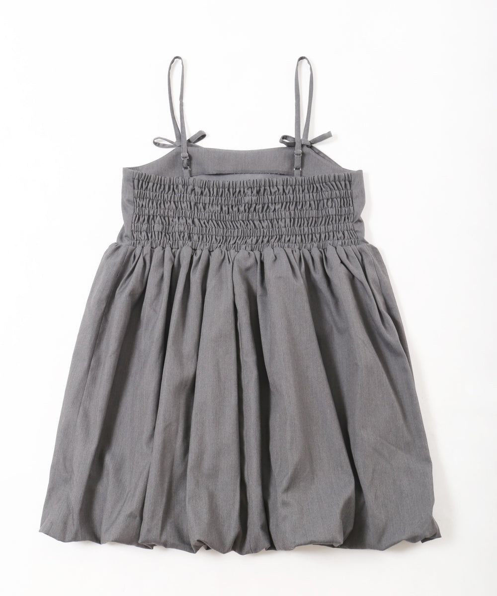 リボンセットバルーンミニワンピース