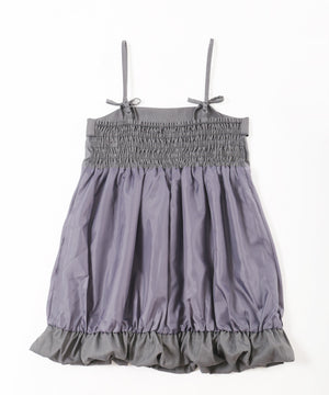 リボンセットバルーンミニワンピース