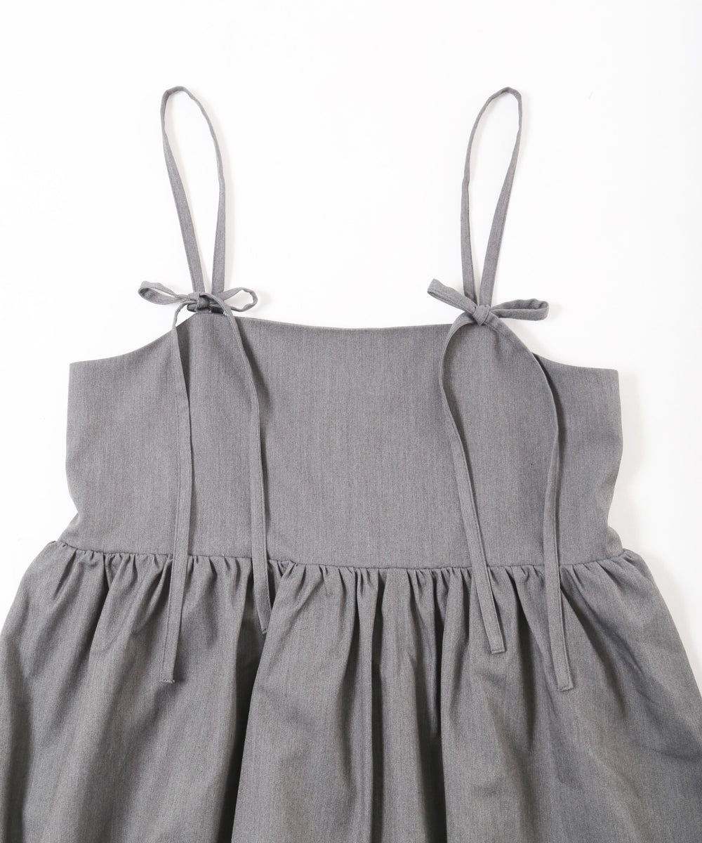 リボンセットバルーンミニワンピース