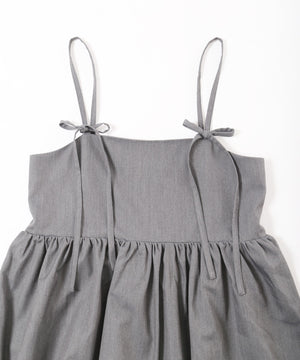 リボンセットバルーンミニワンピース