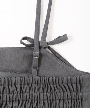 リボンセットバルーンミニワンピース