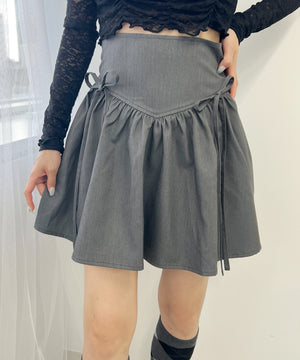 サイドリボンギャザースカート