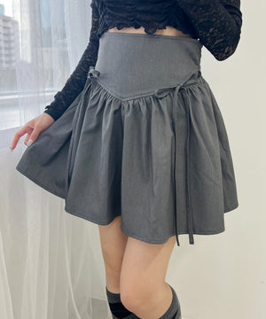 サイドリボンギャザースカート