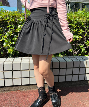 サイドリボンギャザースカート
