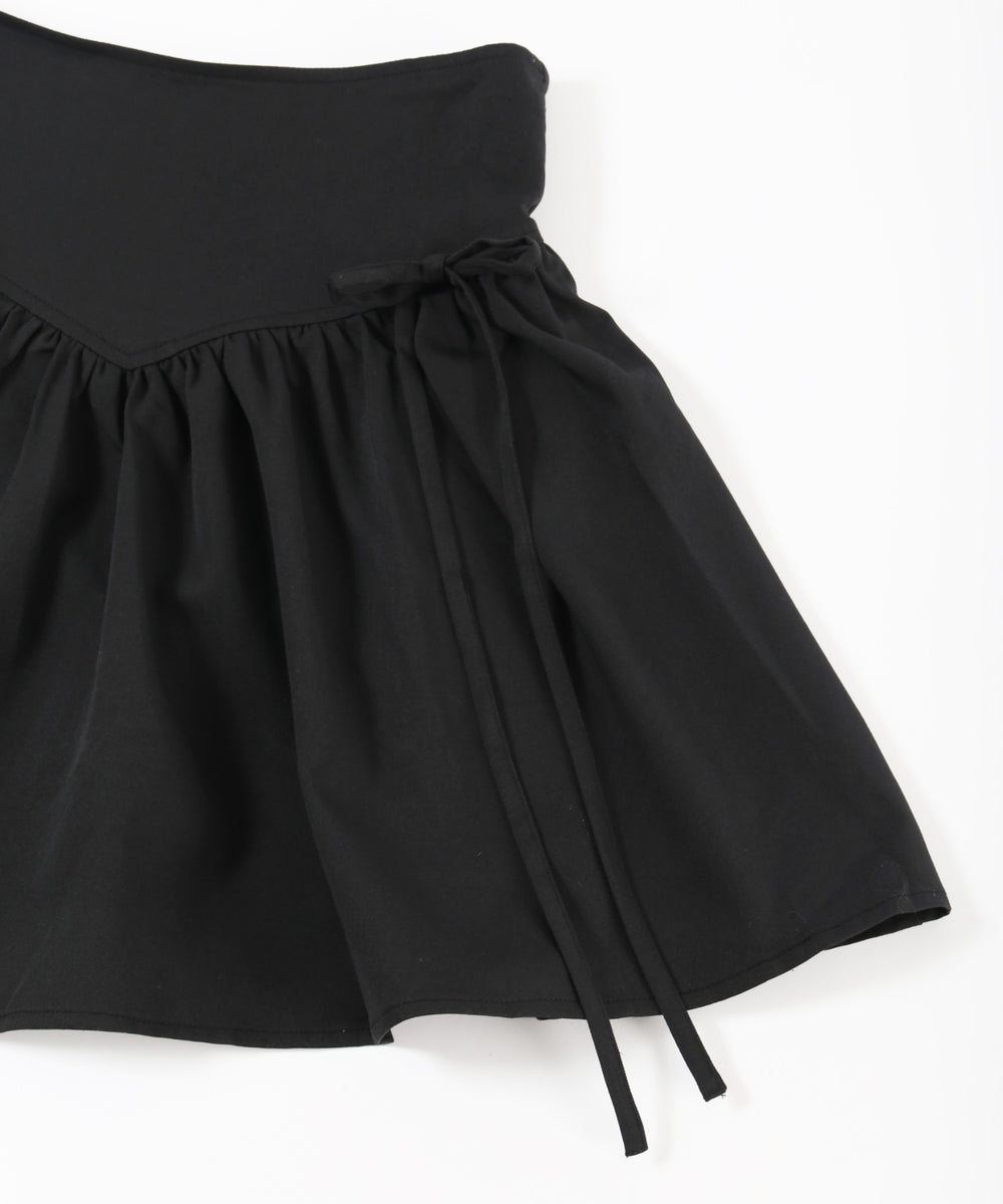 サイドリボンギャザースカート