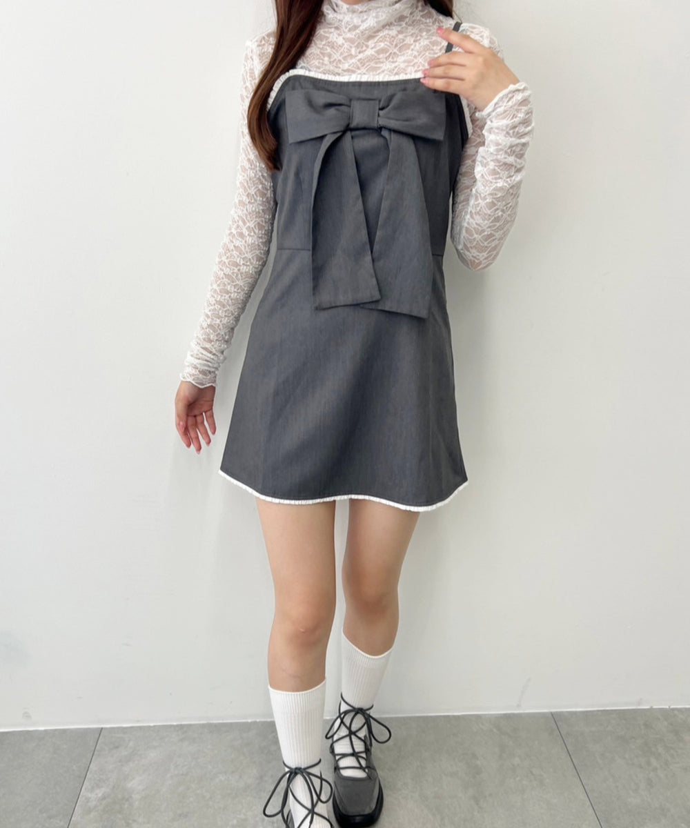 ビッグリボンミニワンピース