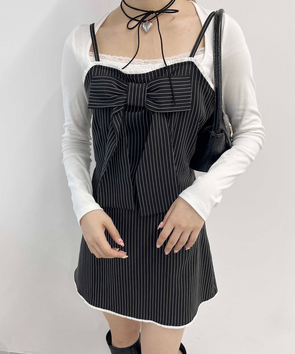 ビッグリボンミニワンピース