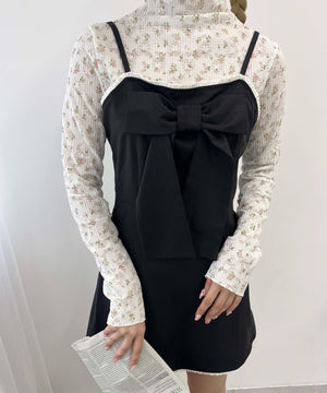 ビッグリボンミニワンピース