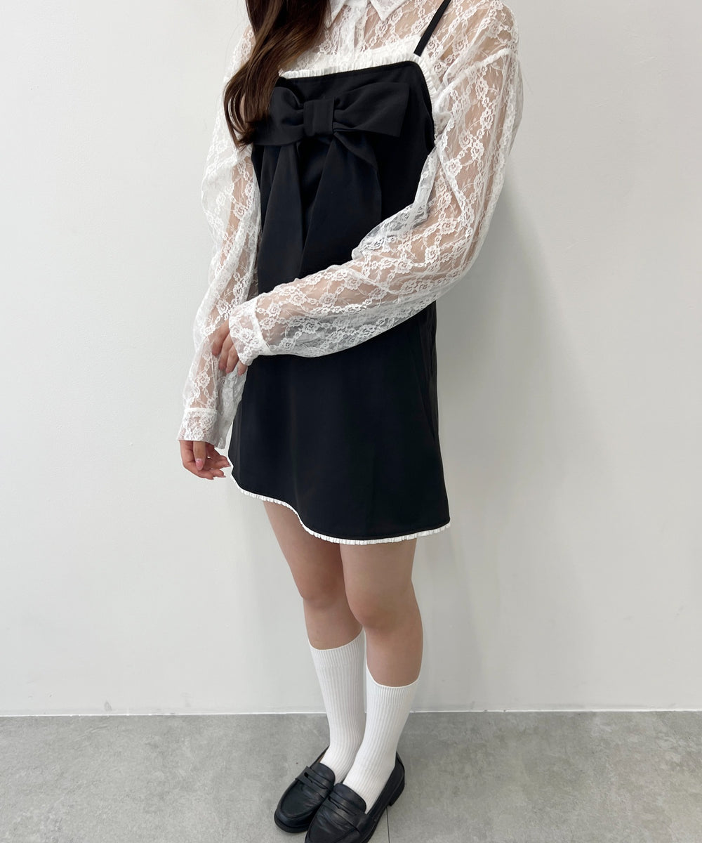 ビッグリボンミニワンピース