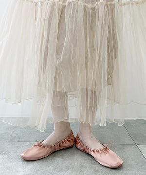 チュールロングスカート
