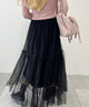チュールロングスカート