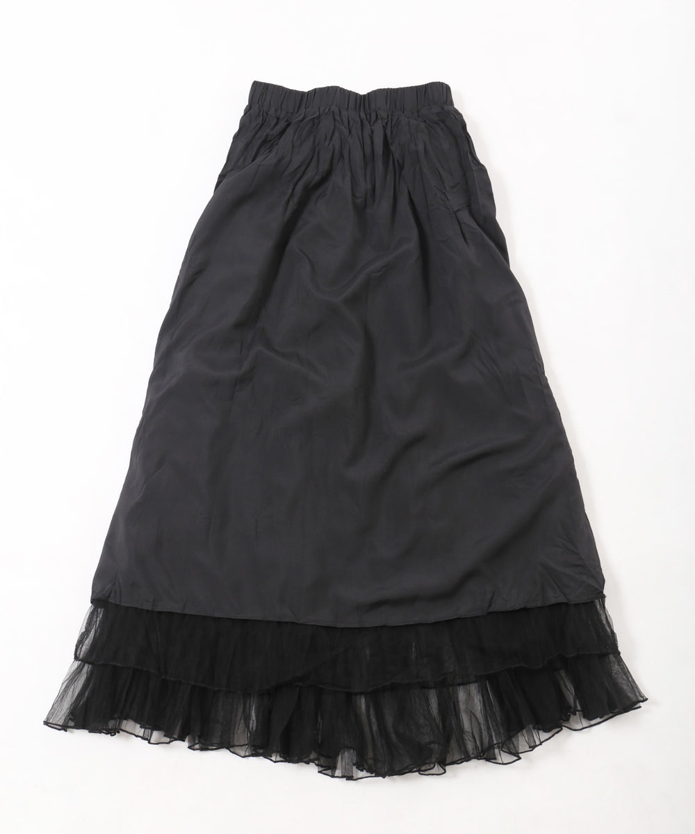 チュールロングスカート