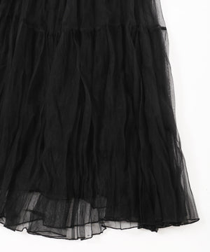 チュールロングスカート