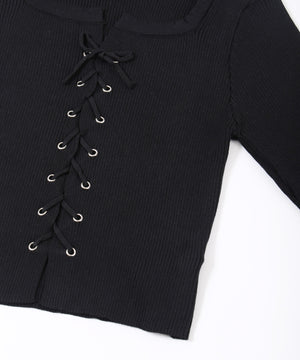 レースアップピチトップス