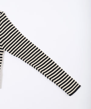 Wジップボーダーカーディガン