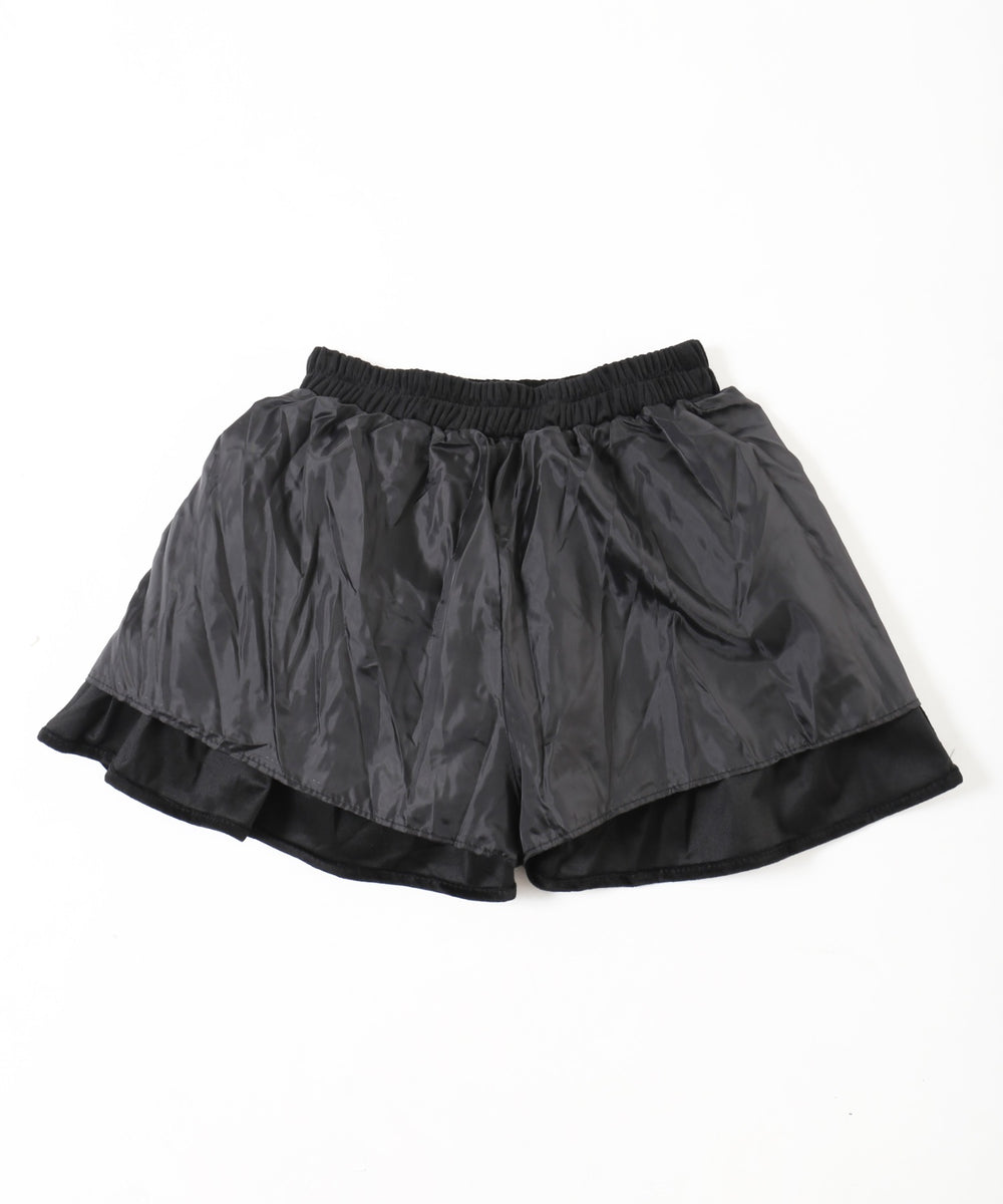 ベロア3段フリルミニスカート