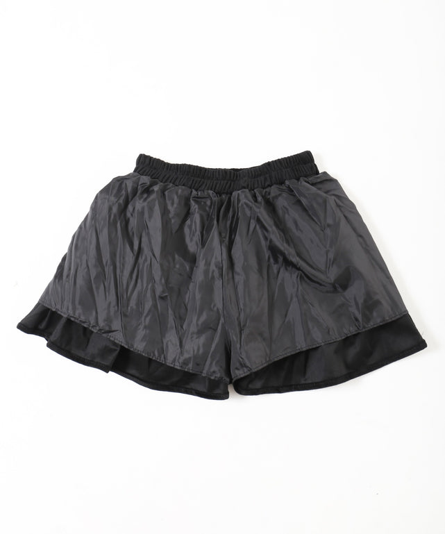 ベロア3段フリルミニスカート