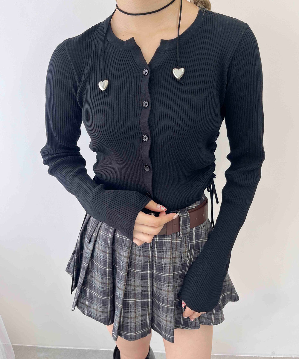 サイドドロストカーディガン