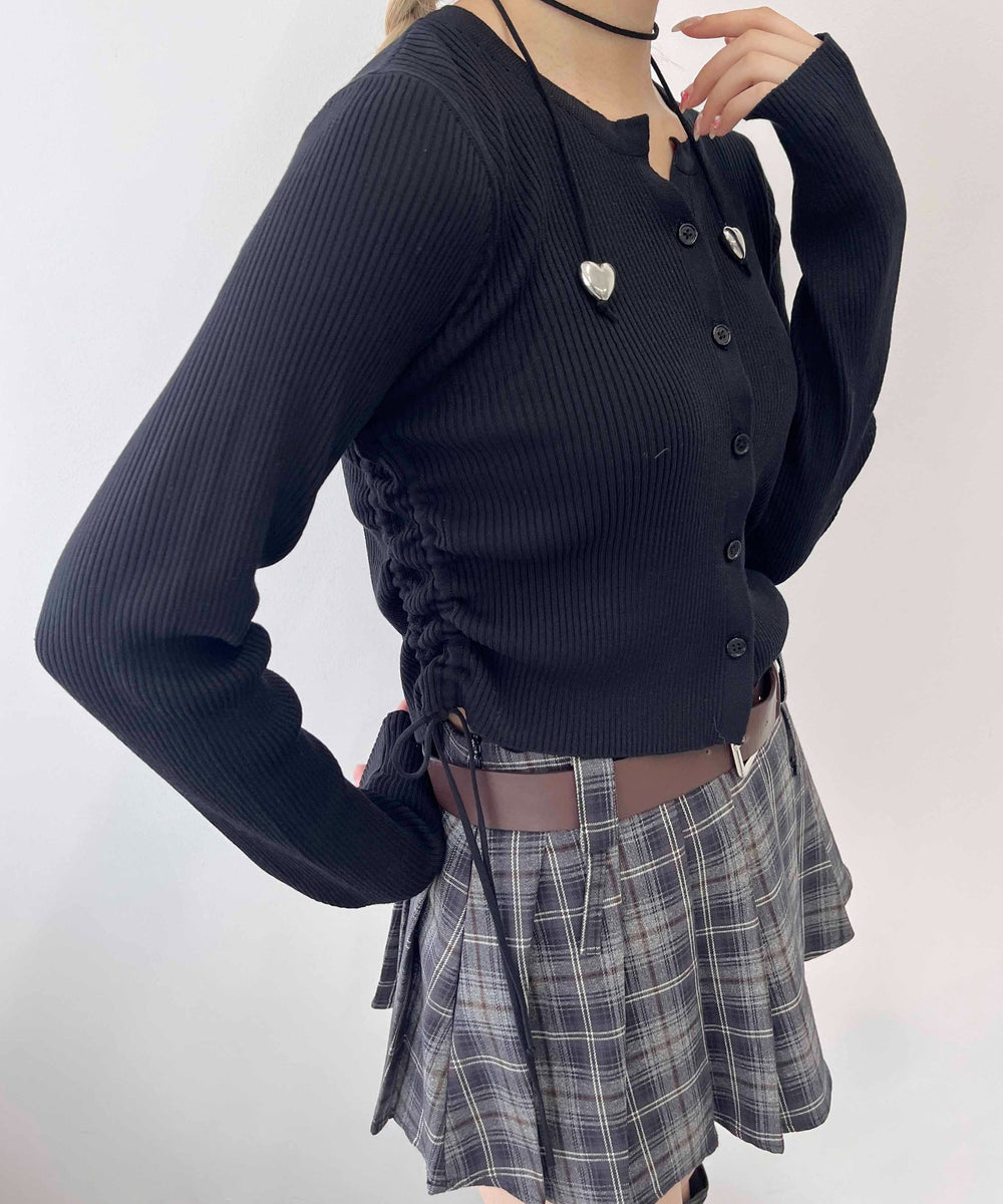サイドドロストカーディガン