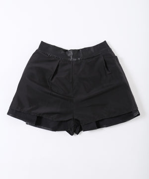 PUティアードミニスカート