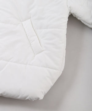 フリルフードフェイクダウンジャケット