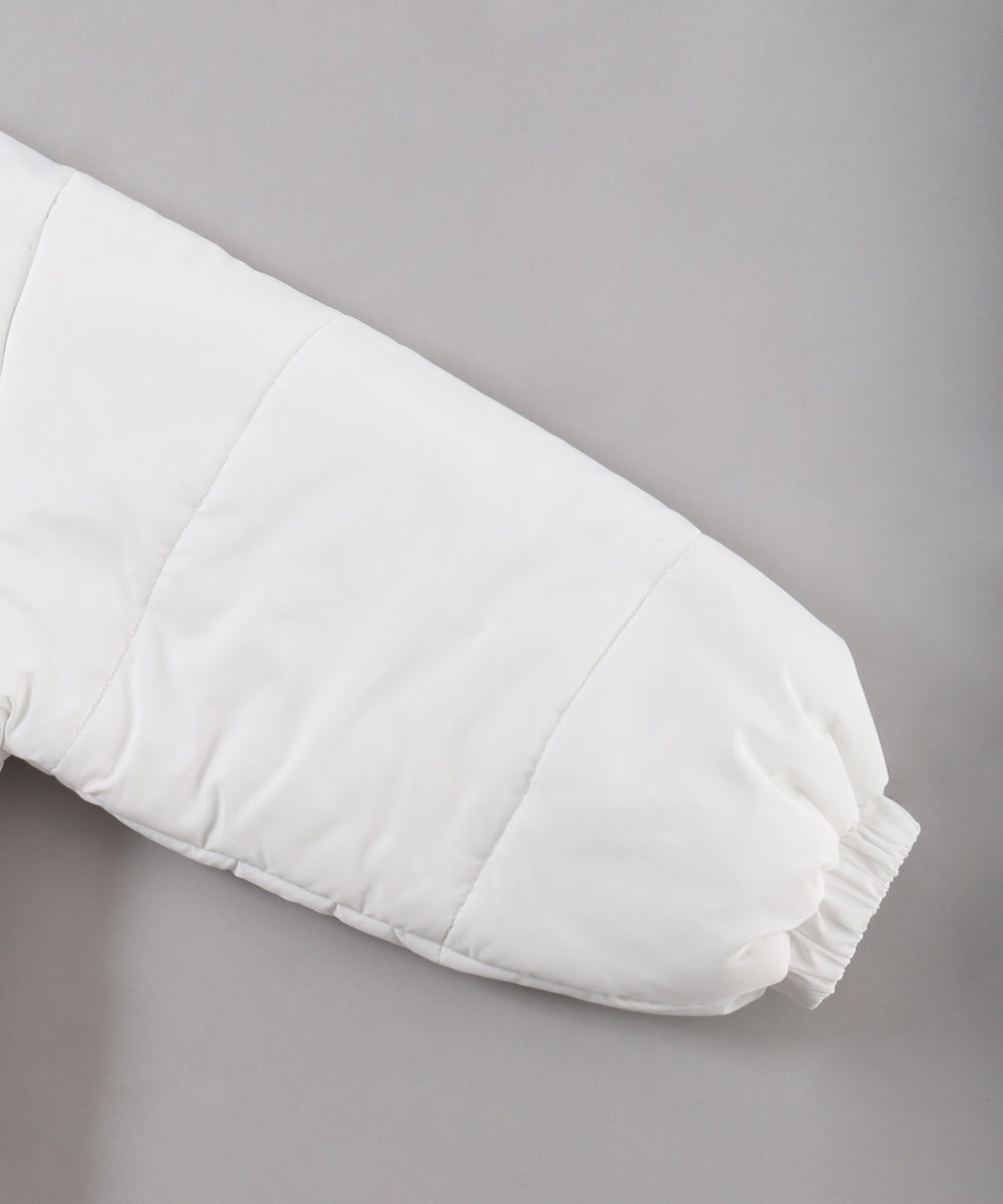 フリルフードフェイクダウンジャケット