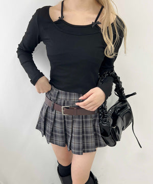 リボンキャミレイヤードトップス