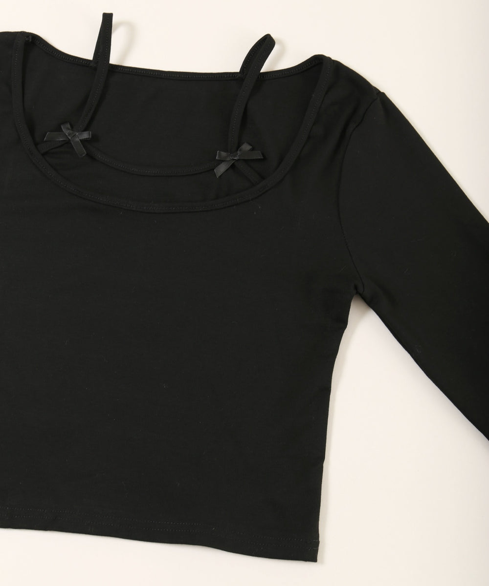 リボンキャミレイヤードトップス