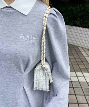 ウエストタック襟付きワンピース