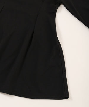 ウエストタック襟付きワンピース