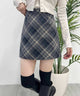 起毛チェックスカート
