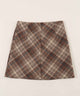 起毛チェックスカート