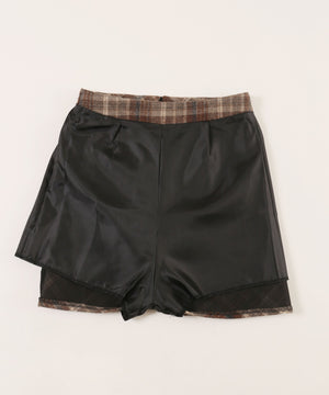 起毛チェックスカート