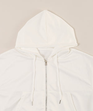 リボン付きWジップパーカー