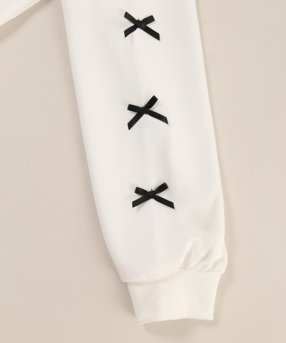 リボン付きWジップパーカー