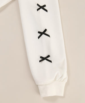 リボン付きWジップパーカー