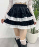レースキリカエティアードスカート/ブラック モデル：160㎝ F着用