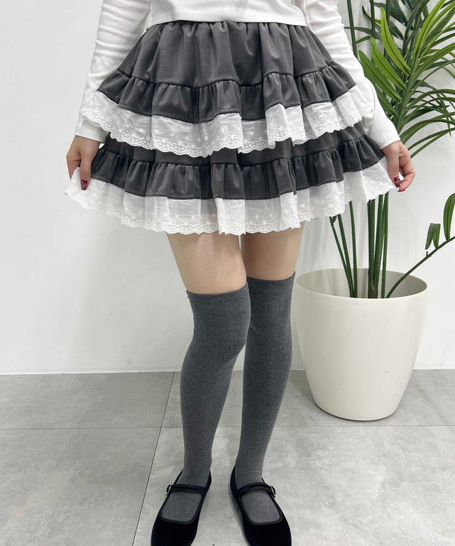 レースキリカエティアードスカート
