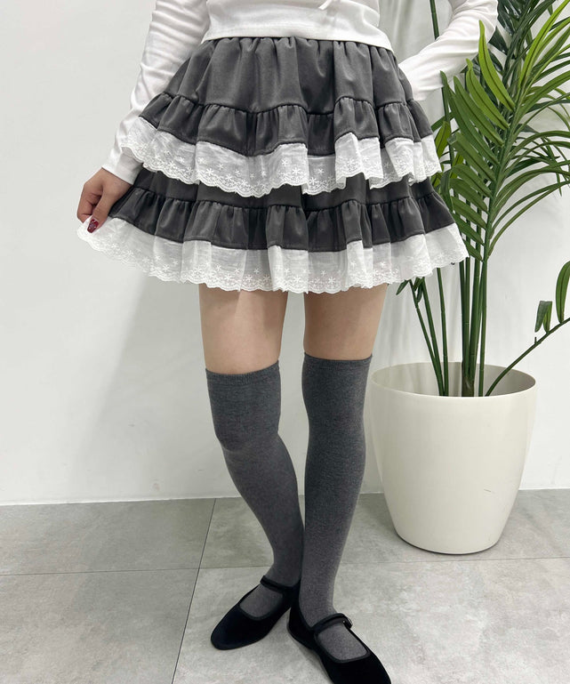 レースキリカエティアードスカート