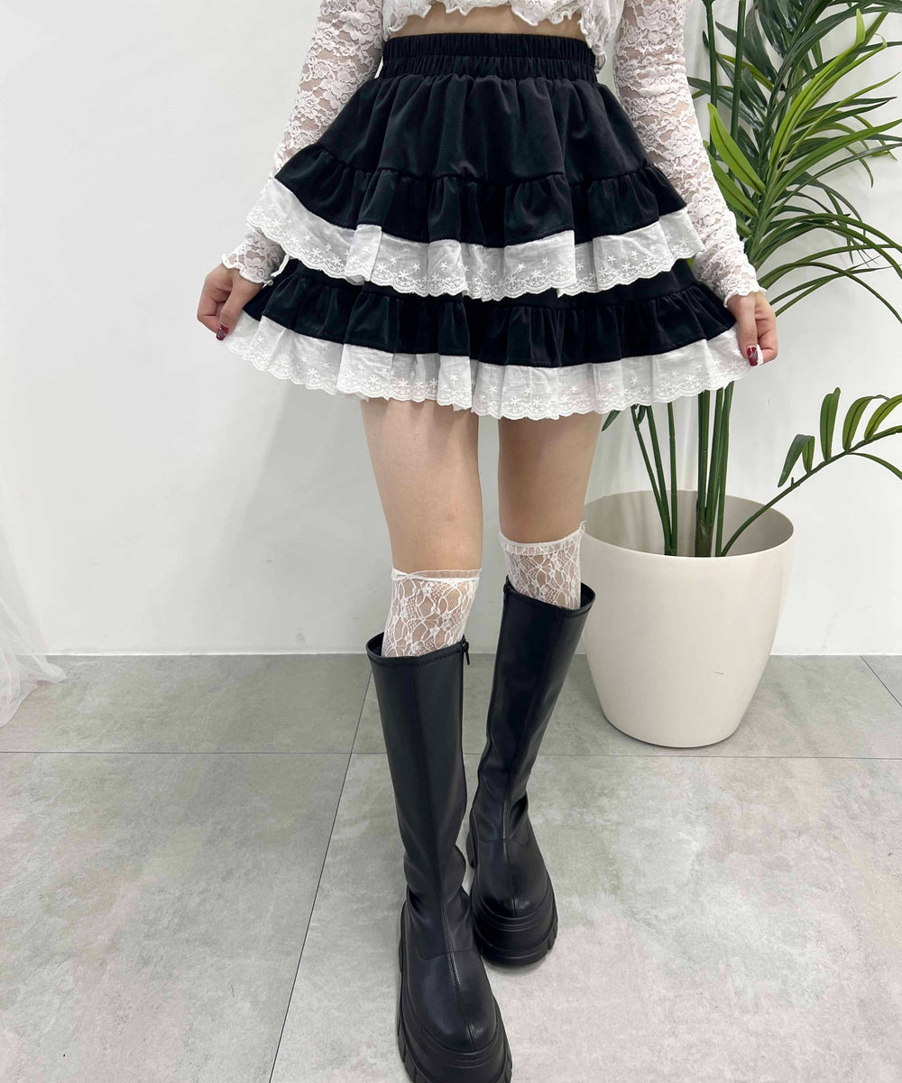 レースキリカエティアードスカート
