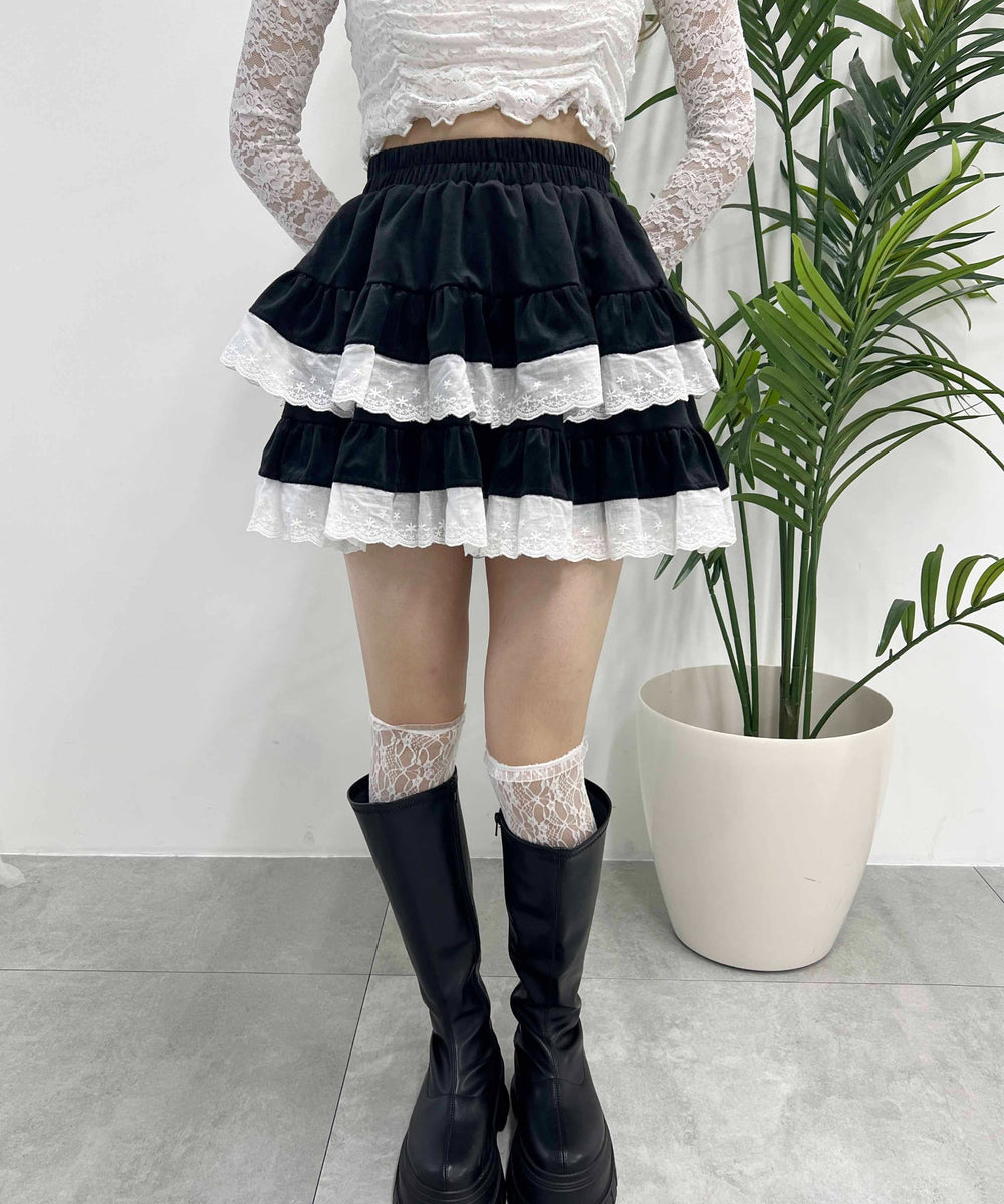 レースキリカエティアードスカート