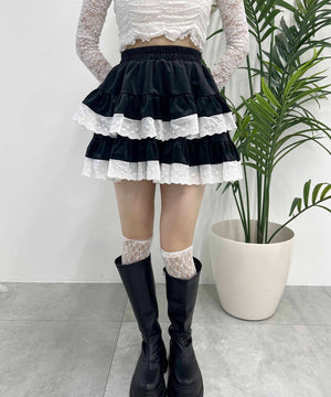 レースキリカエティアードスカート