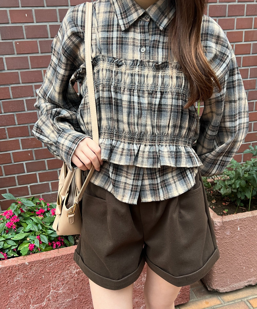 ビスチェセットチェックシャツ