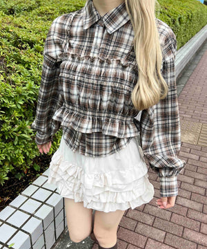 ビスチェセットチェックシャツ