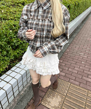 ビスチェセットチェックシャツ