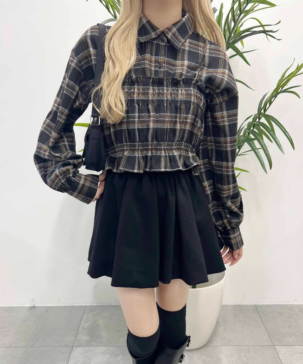 ビスチェセットチェックシャツ