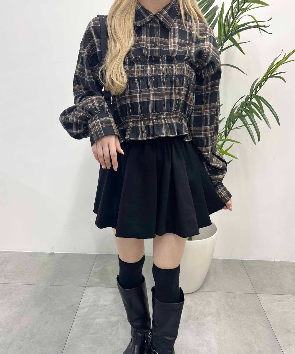 ビスチェセットチェックシャツ